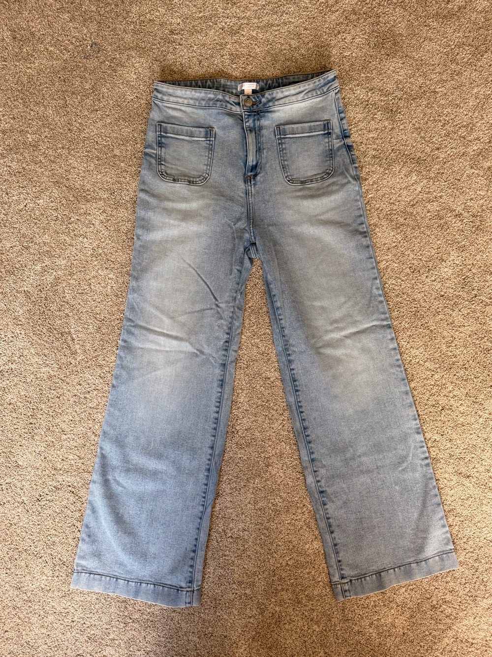 LC Lauren Conrad | SZ 12 | Super High Rise Wide Leg Jeans | Light Wash